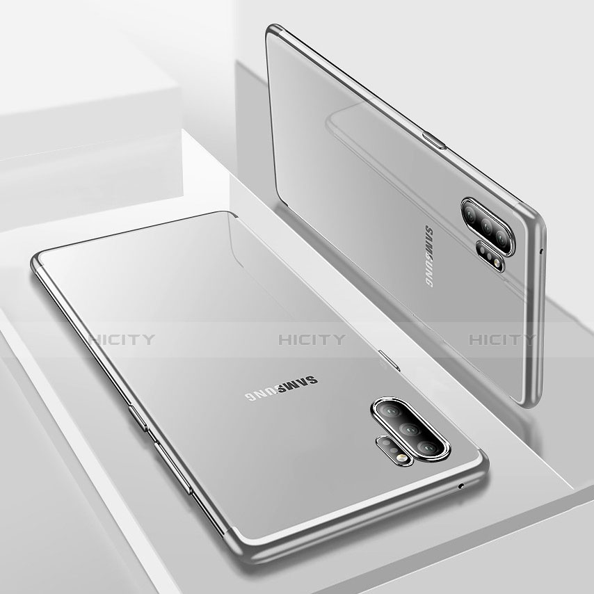 Coque Ultra Fine TPU Souple Housse Etui Transparente H01 pour Samsung Galaxy Note 10 Plus Argent Plus