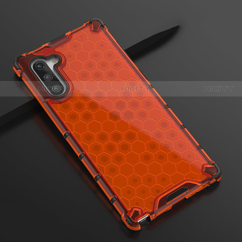 Coque Ultra Fine TPU Souple Housse Etui Transparente H01 pour Samsung Galaxy Note 10 Rouge Plus