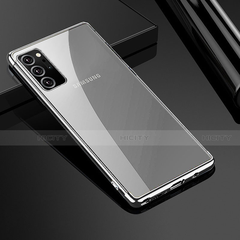 Coque Ultra Fine TPU Souple Housse Etui Transparente H01 pour Samsung Galaxy Note 20 Ultra 5G Argent Plus