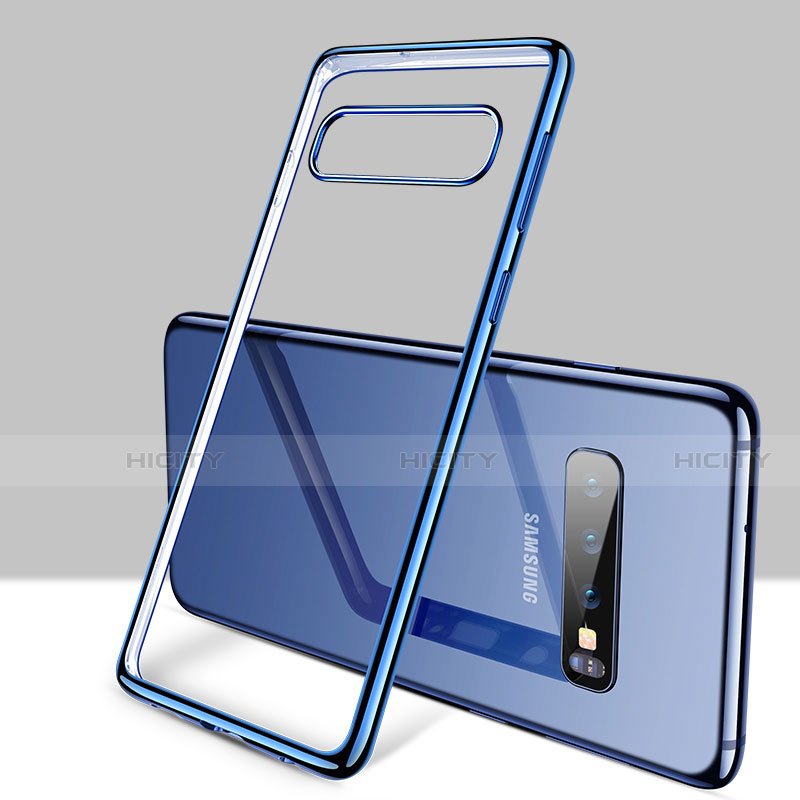 Coque Ultra Fine TPU Souple Housse Etui Transparente H01 pour Samsung Galaxy S10 5G Bleu Plus