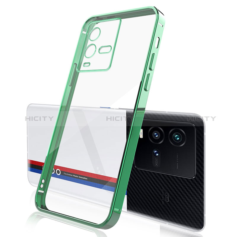 Coque Ultra Fine TPU Souple Housse Etui Transparente H01 pour Vivo iQOO 10 5G Vert Plus