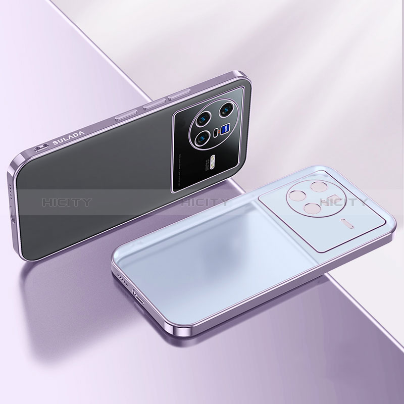 Coque Ultra Fine TPU Souple Housse Etui Transparente H01 pour Vivo X80 5G Violet Plus