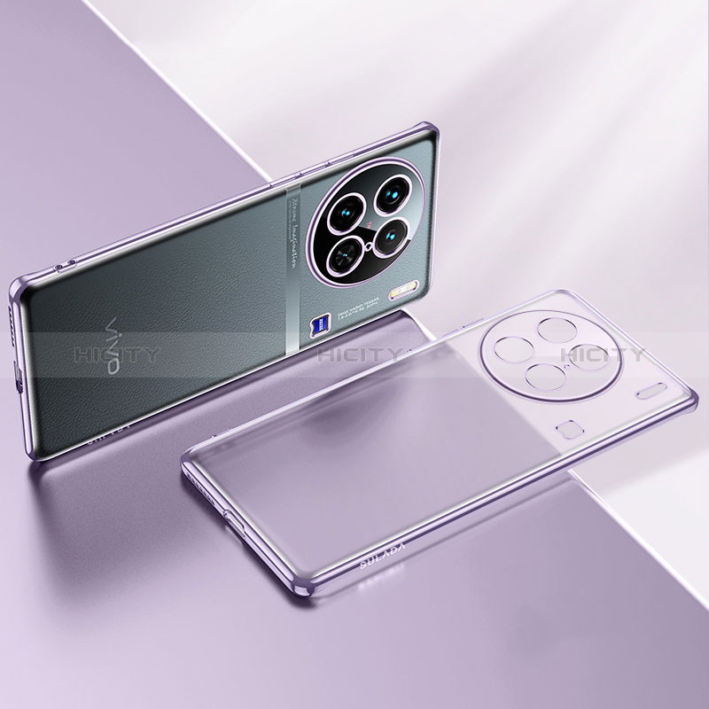 Coque Ultra Fine TPU Souple Housse Etui Transparente H01 pour Vivo X90 Pro+ Plus 5G Violet Plus