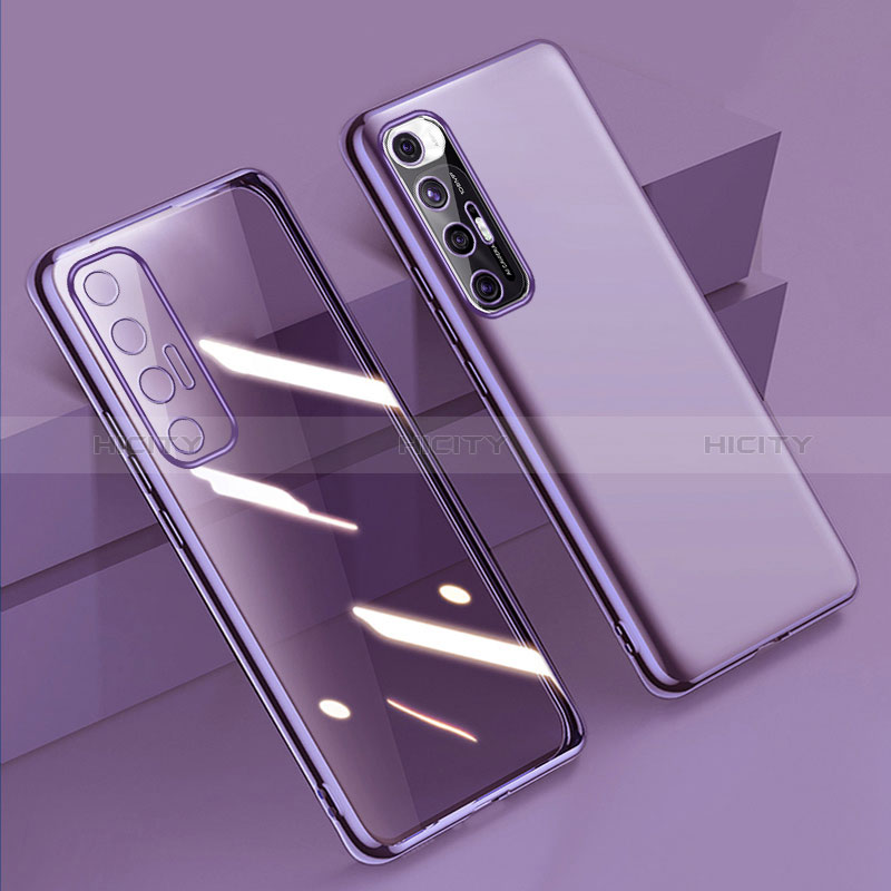 Coque Ultra Fine TPU Souple Housse Etui Transparente H01 pour Xiaomi Mi 10S 5G Violet Plus