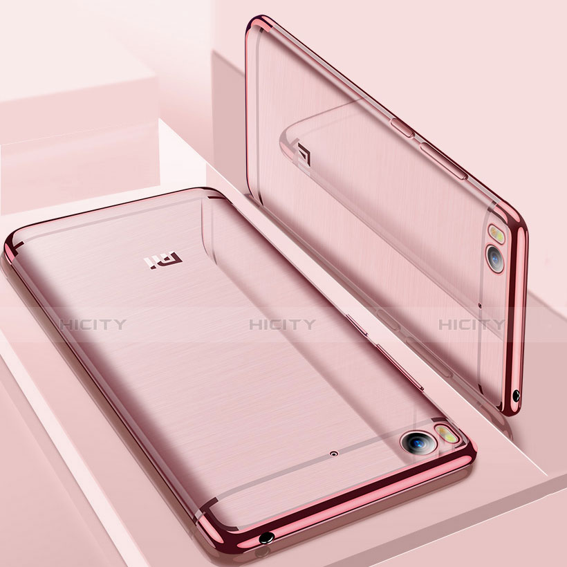 Coque Ultra Fine TPU Souple Housse Etui Transparente H01 pour Xiaomi Mi 5S 4G Or Rose Plus