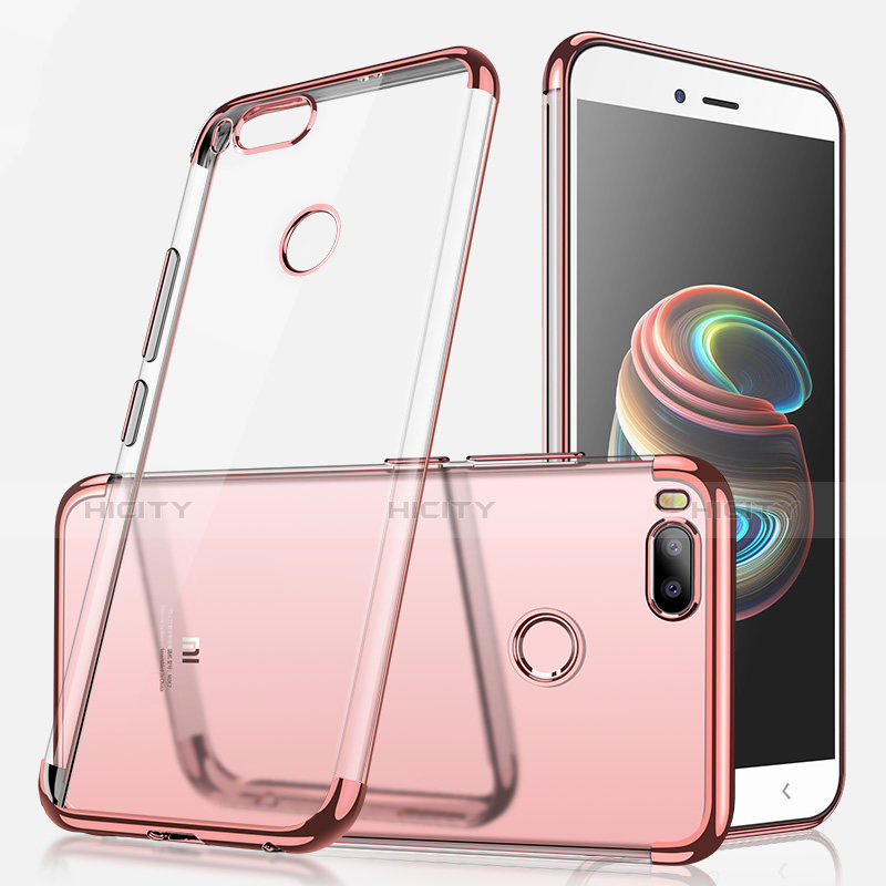 Coque Ultra Fine TPU Souple Housse Etui Transparente H01 pour Xiaomi Mi 5X Or Rose Plus