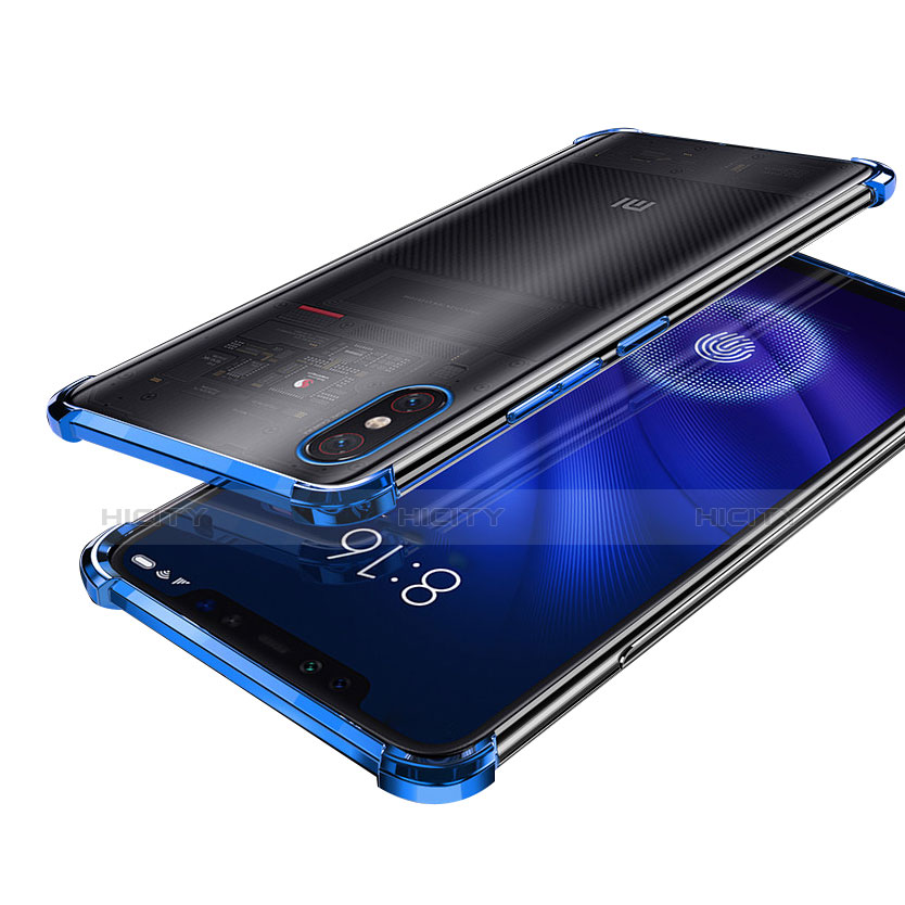 Coque Ultra Fine TPU Souple Housse Etui Transparente H01 pour Xiaomi Mi 8 Screen Fingerprint Edition Bleu Plus