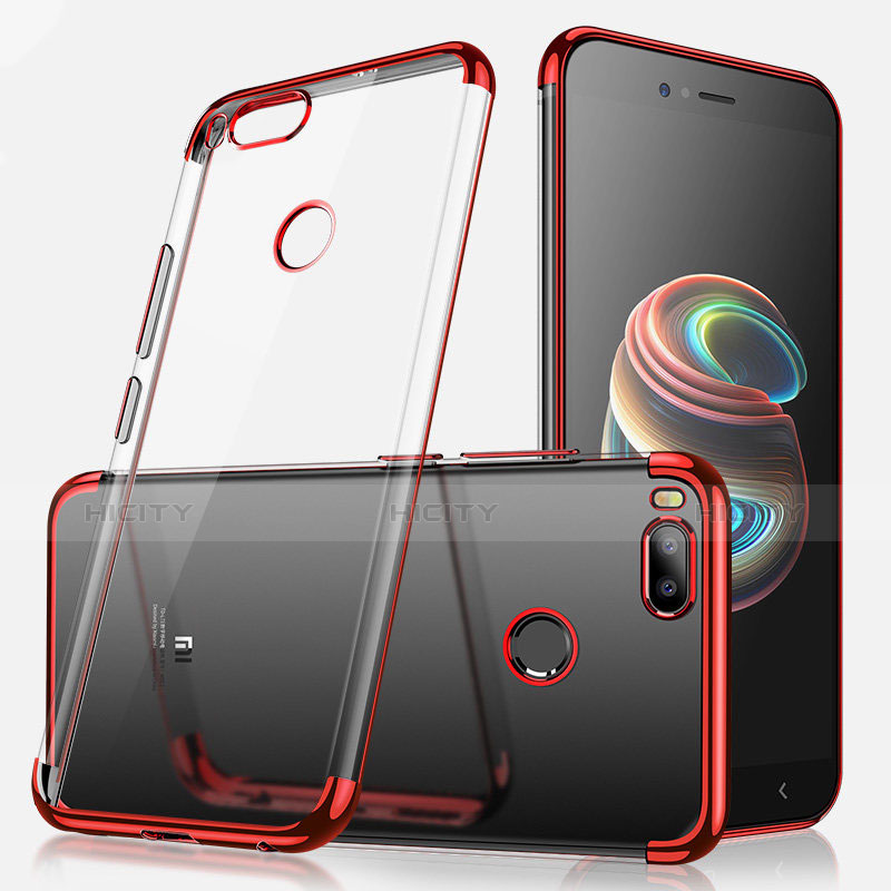Coque Ultra Fine TPU Souple Housse Etui Transparente H01 pour Xiaomi Mi A1 Rouge Plus