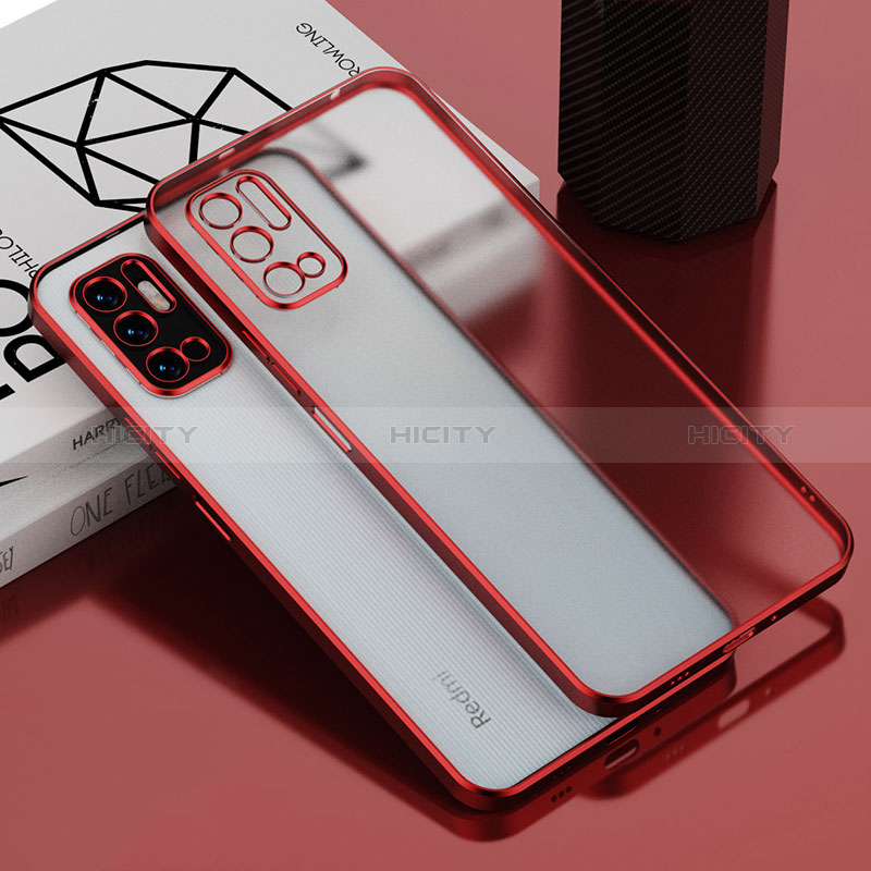 Coque Ultra Fine TPU Souple Housse Etui Transparente H01 pour Xiaomi POCO M3 Pro 5G Rouge Plus