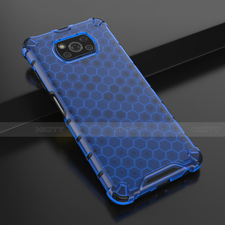 Coque Ultra Fine TPU Souple Housse Etui Transparente H01 pour Xiaomi Poco X3 NFC Bleu Plus