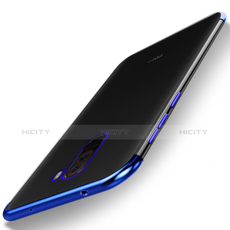 Coque Ultra Fine TPU Souple Housse Etui Transparente H01 pour Xiaomi Pocophone F1 Bleu Plus