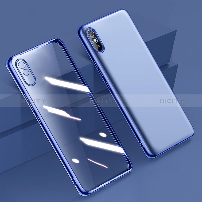 Coque Ultra Fine TPU Souple Housse Etui Transparente H01 pour Xiaomi Redmi 9A Bleu Plus