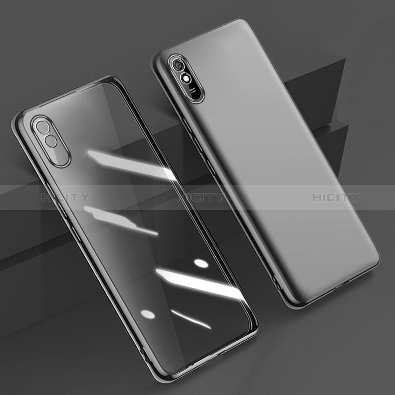 Coque Ultra Fine TPU Souple Housse Etui Transparente H01 pour Xiaomi Redmi 9AT Noir Plus