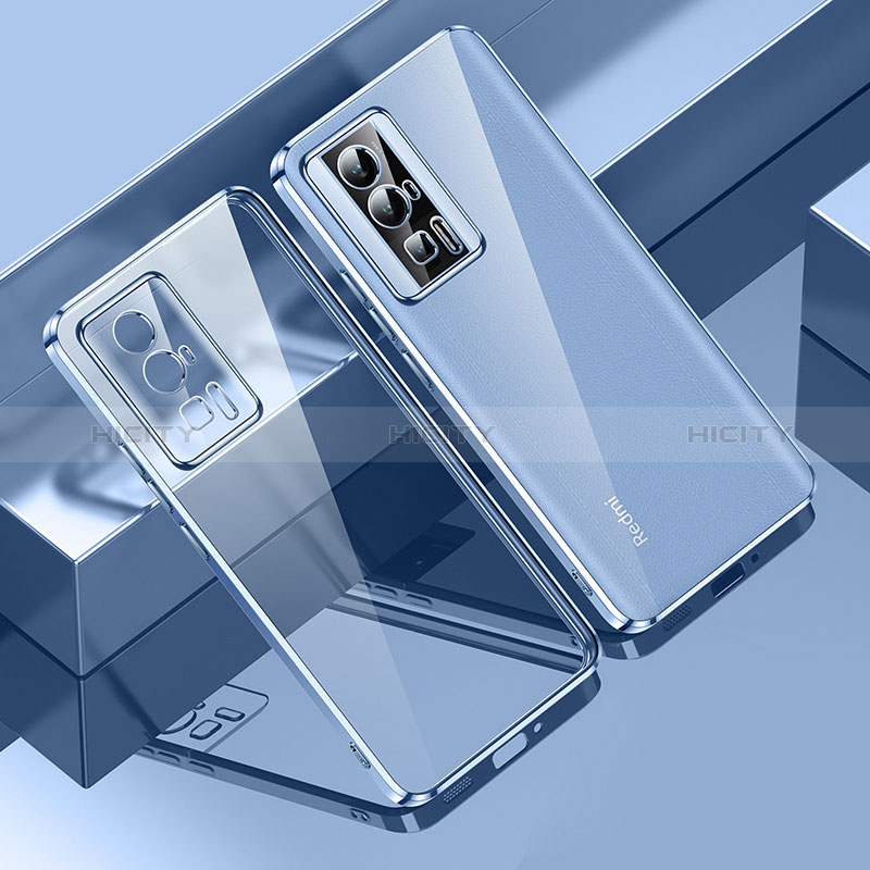 Coque Ultra Fine TPU Souple Housse Etui Transparente H01 pour Xiaomi Redmi K60 5G Bleu Plus