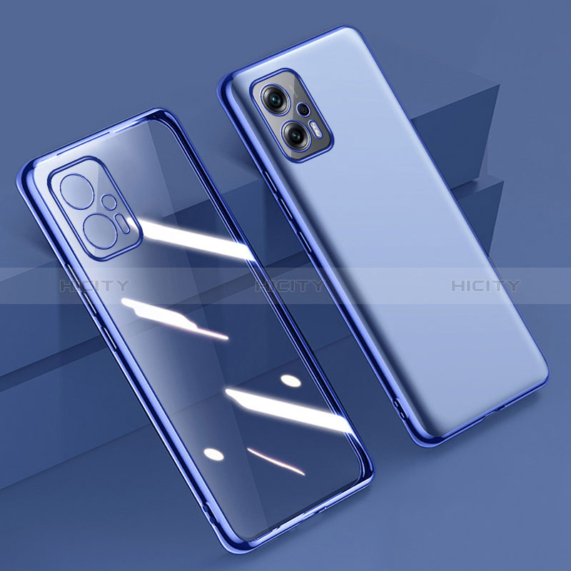 Coque Ultra Fine TPU Souple Housse Etui Transparente H01 pour Xiaomi Redmi Note 11T Pro 5G Bleu Plus