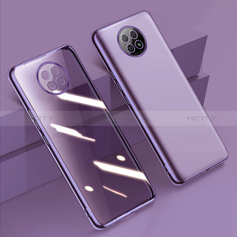 Coque Ultra Fine TPU Souple Housse Etui Transparente H01 pour Xiaomi Redmi Note 9 5G Violet Plus