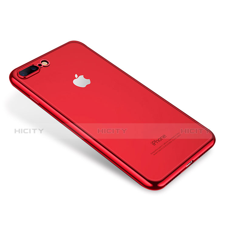 Coque Ultra Fine TPU Souple Housse Etui Transparente H02 pour Apple iPhone 7 Plus Rouge Plus