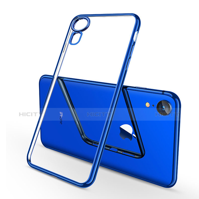 Coque Ultra Fine TPU Souple Housse Etui Transparente H02 pour Apple iPhone XR Bleu Plus