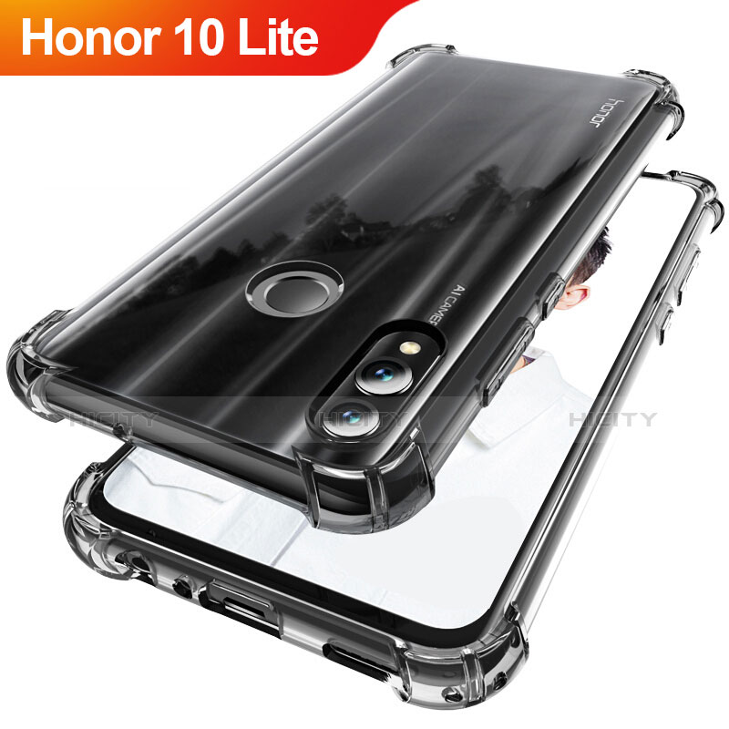 Coque Ultra Fine TPU Souple Housse Etui Transparente H02 pour Huawei Honor 10 Lite Gris Plus