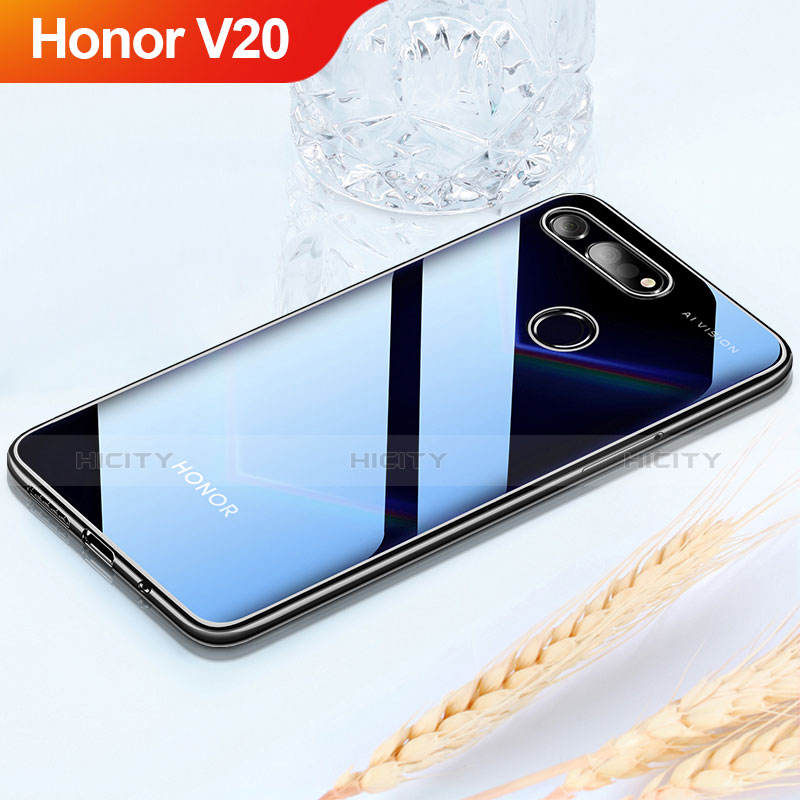 Coque Ultra Fine TPU Souple Housse Etui Transparente H02 pour Huawei Honor V20 Noir Plus