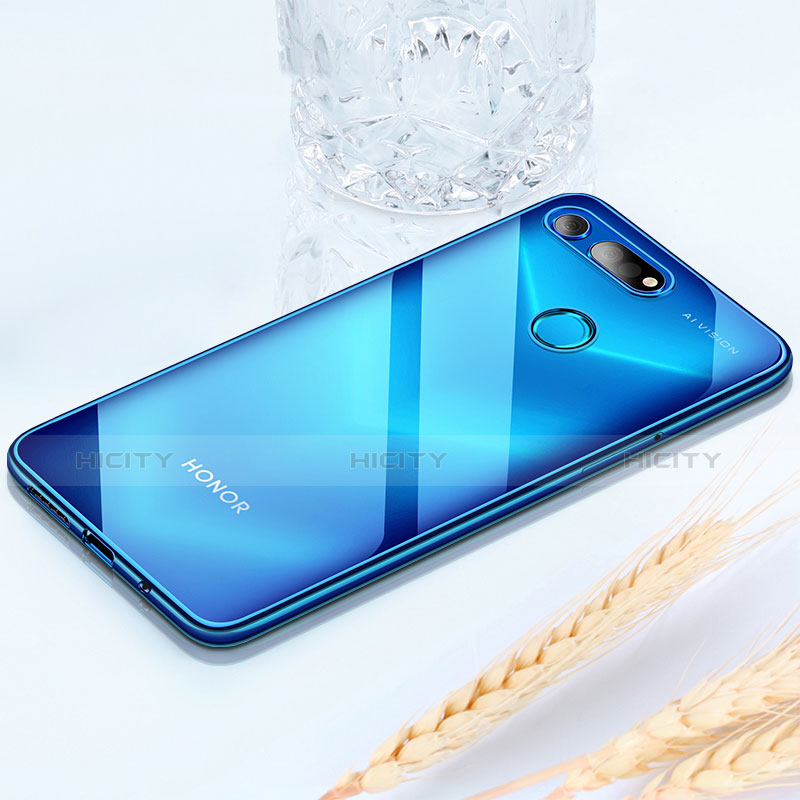 Coque Ultra Fine TPU Souple Housse Etui Transparente H02 pour Huawei Honor View 20 Bleu Plus