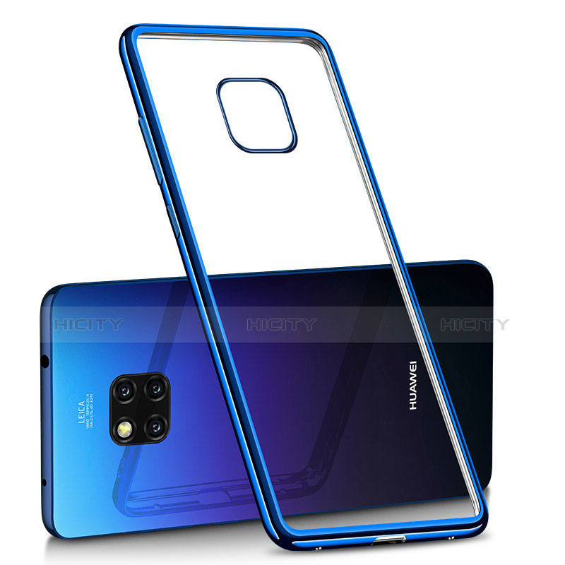 Coque Ultra Fine TPU Souple Housse Etui Transparente H02 pour Huawei Mate 20 Pro Bleu Plus