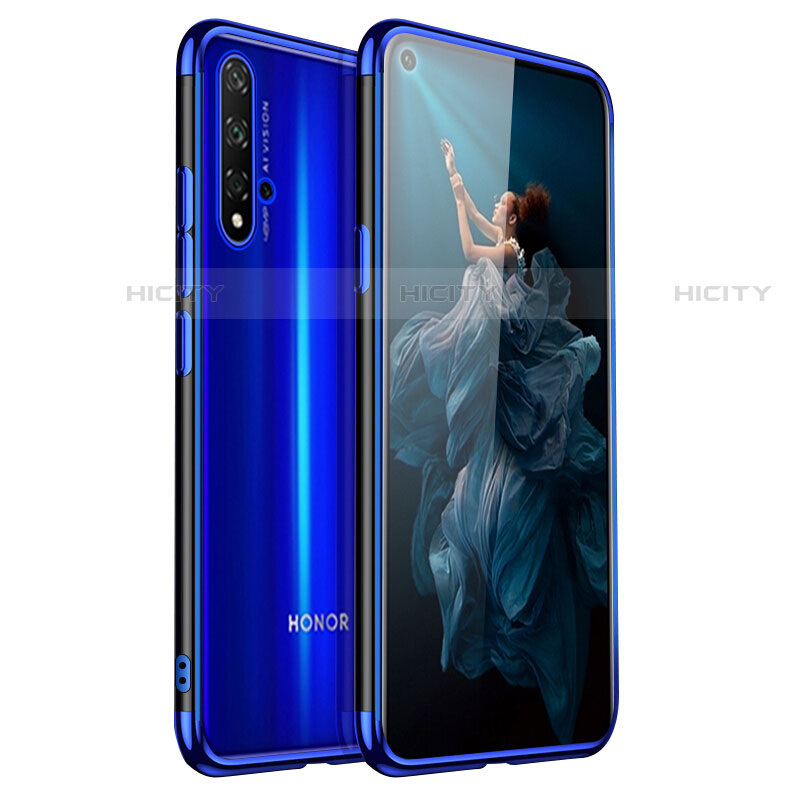 Coque Ultra Fine TPU Souple Housse Etui Transparente H02 pour Huawei Nova 5T Bleu Plus