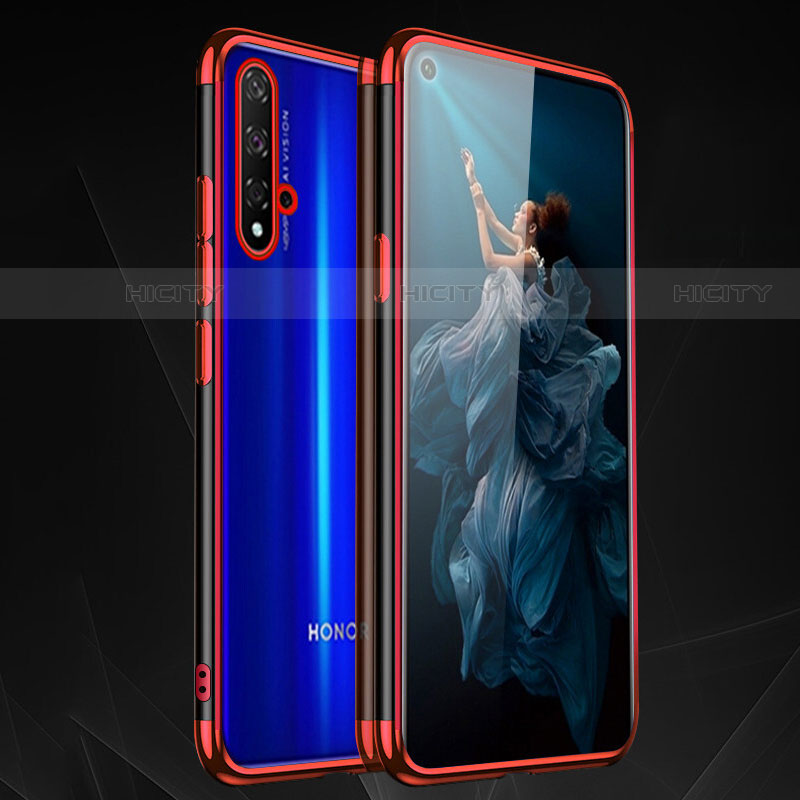 Coque Ultra Fine TPU Souple Housse Etui Transparente H02 pour Huawei Nova 5T Rouge Plus