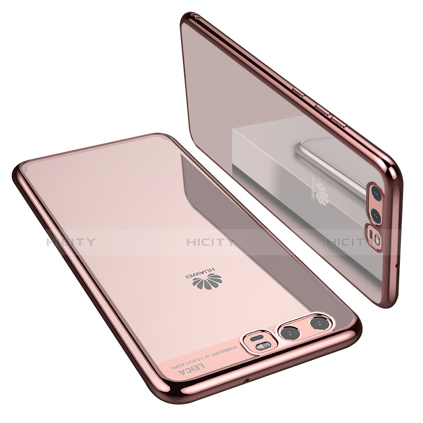 Coque Ultra Fine TPU Souple Housse Etui Transparente H02 pour Huawei P10 Or Rose Plus