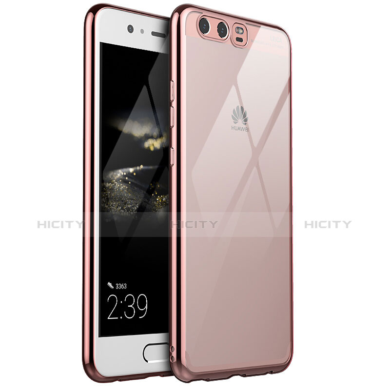 Coque Ultra Fine TPU Souple Housse Etui Transparente H02 pour Huawei P10 Plus Or Rose Plus