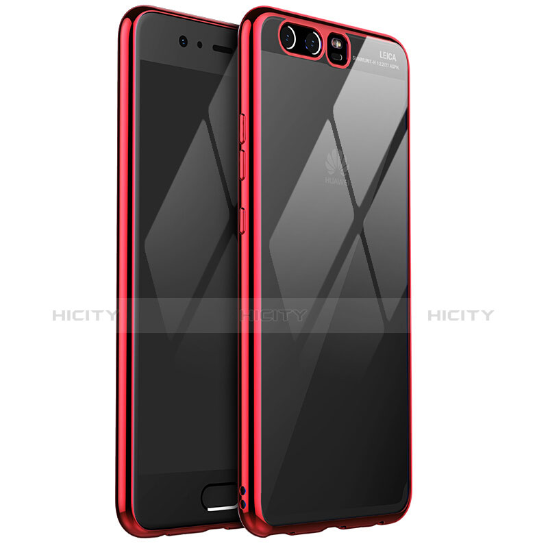 Coque Ultra Fine TPU Souple Housse Etui Transparente H02 pour Huawei P10 Plus Rouge Plus