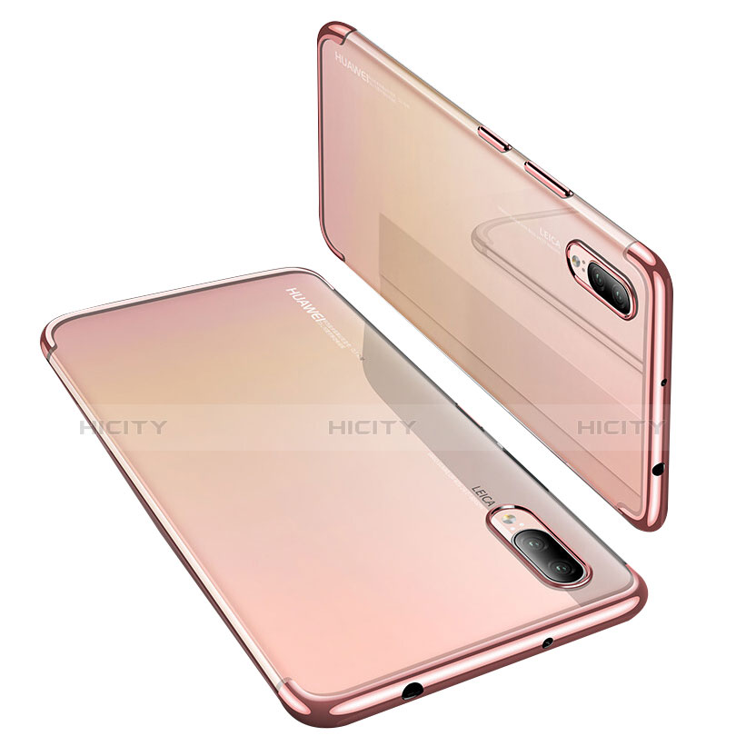 Coque Ultra Fine TPU Souple Housse Etui Transparente H02 pour Huawei P20 Or Rose Plus