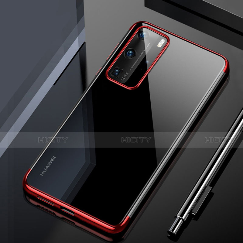 Coque Ultra Fine TPU Souple Housse Etui Transparente H02 pour Huawei P40 Pro Rouge Plus