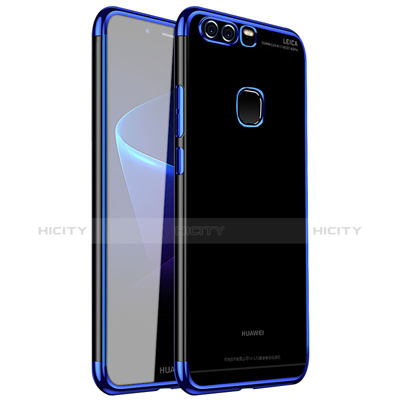 Coque Ultra Fine TPU Souple Housse Etui Transparente H02 pour Huawei P9 Bleu Plus