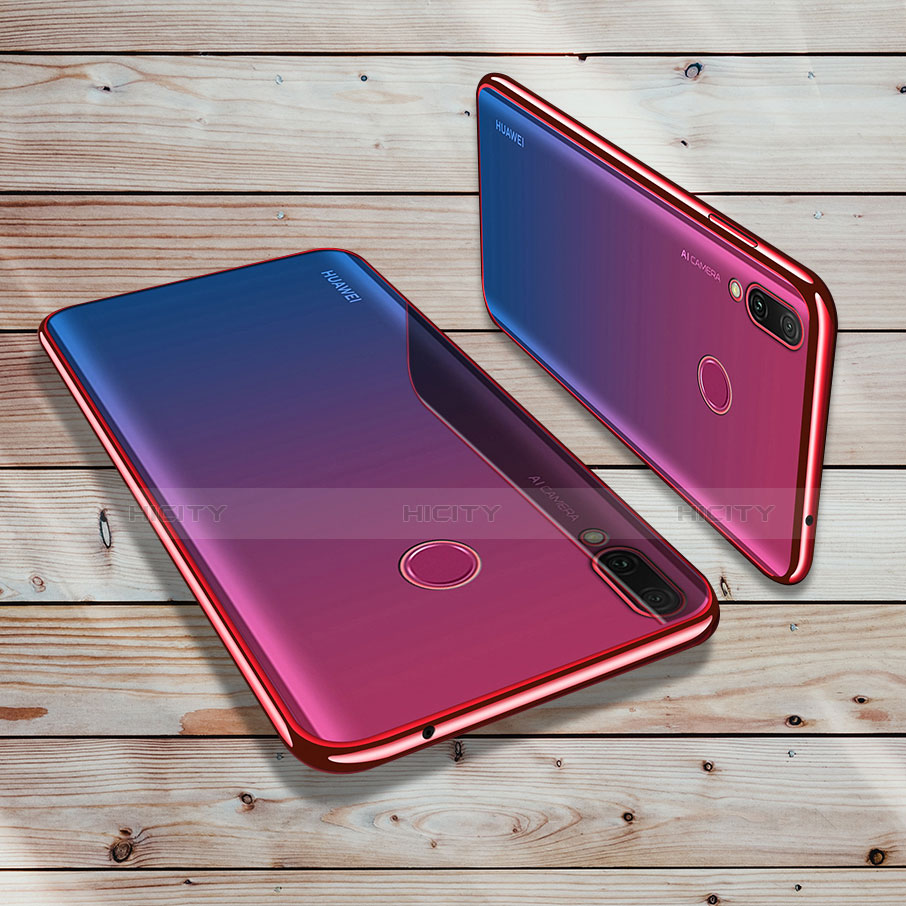 Coque Ultra Fine TPU Souple Housse Etui Transparente H02 pour Huawei Y9 (2019) Rouge Plus