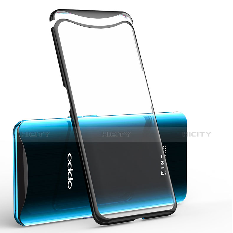 Coque Ultra Fine TPU Souple Housse Etui Transparente H02 pour Oppo Find X Noir Plus