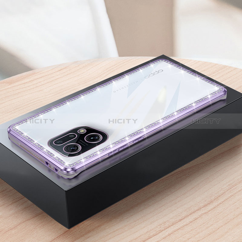 Coque Ultra Fine TPU Souple Housse Etui Transparente H02 pour Oppo Find X5 5G Violet Plus