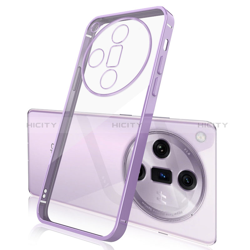 Coque Ultra Fine TPU Souple Housse Etui Transparente H02 pour Oppo Find X7 Ultra 5G Violet Plus