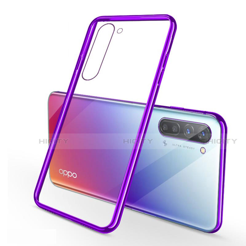 Coque Ultra Fine TPU Souple Housse Etui Transparente H02 pour Oppo K7 5G Violet Plus