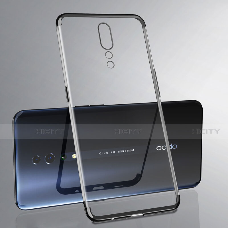 Coque Ultra Fine TPU Souple Housse Etui Transparente H02 pour Oppo Reno Z Noir Plus