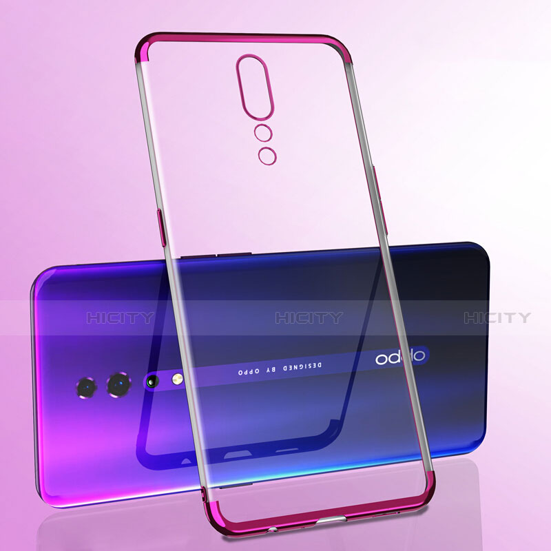 Coque Ultra Fine TPU Souple Housse Etui Transparente H02 pour Oppo Reno Z Rouge Plus