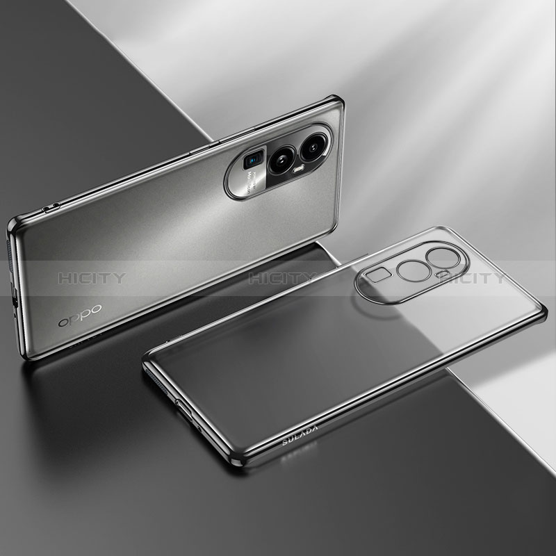 Coque Ultra Fine TPU Souple Housse Etui Transparente H02 pour Oppo Reno10 Pro+ Plus 5G Noir Plus