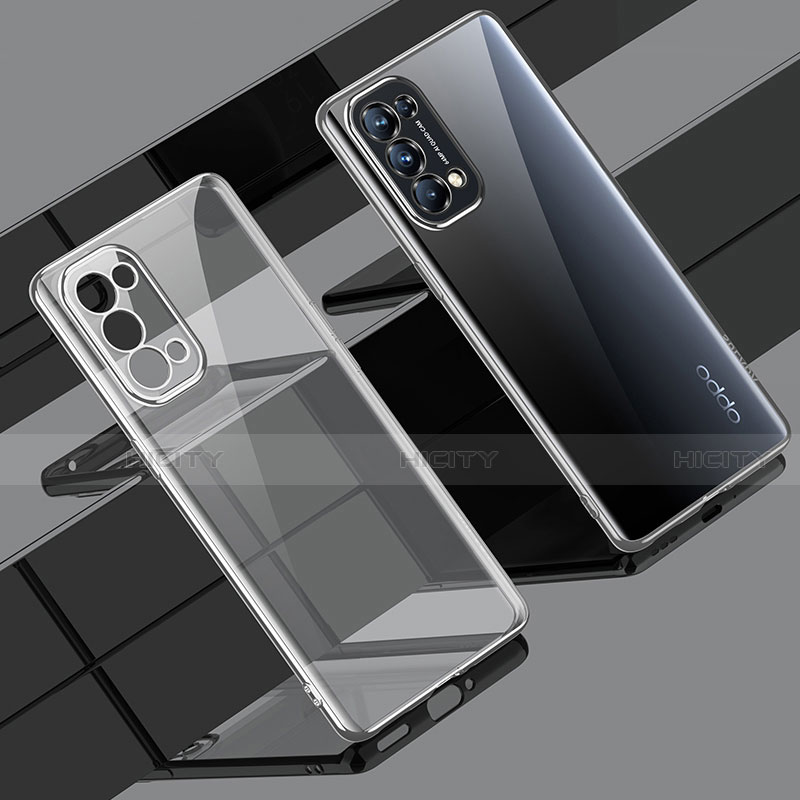 Coque Ultra Fine TPU Souple Housse Etui Transparente H02 pour Oppo Reno5 Pro 5G Argent Plus