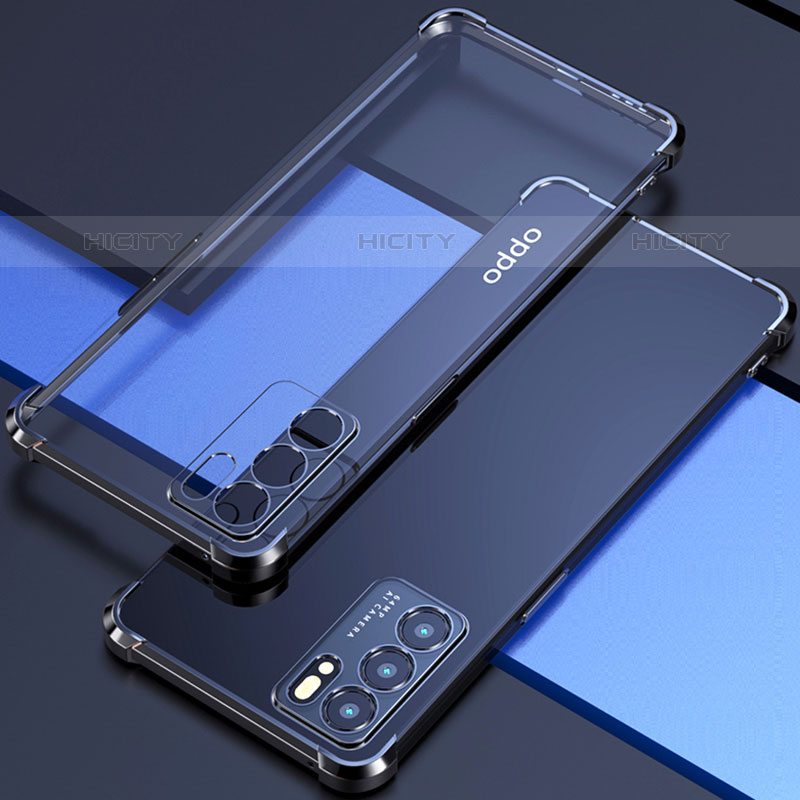 Coque Ultra Fine TPU Souple Housse Etui Transparente H02 pour Oppo Reno6 Pro 5G India Noir Plus