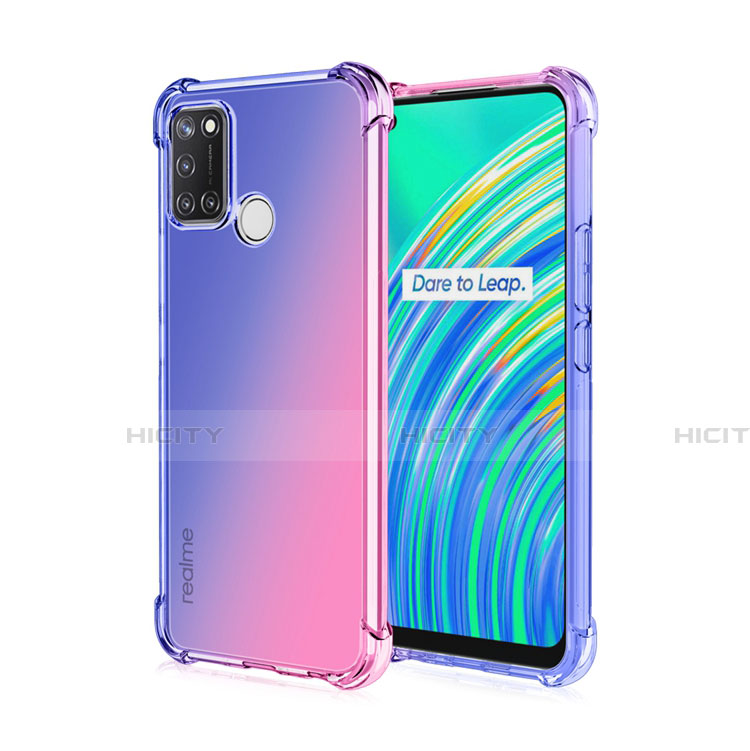 Coque Ultra Fine TPU Souple Housse Etui Transparente H02 pour Realme C17 Bleu Plus