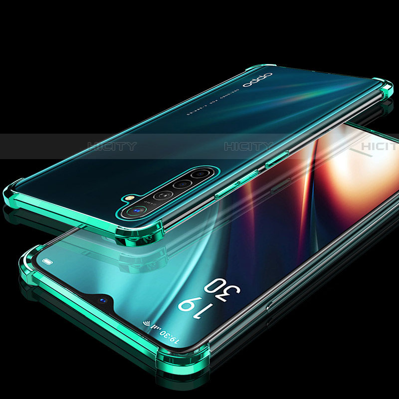 Coque Ultra Fine TPU Souple Housse Etui Transparente H02 pour Realme XT Vert Plus