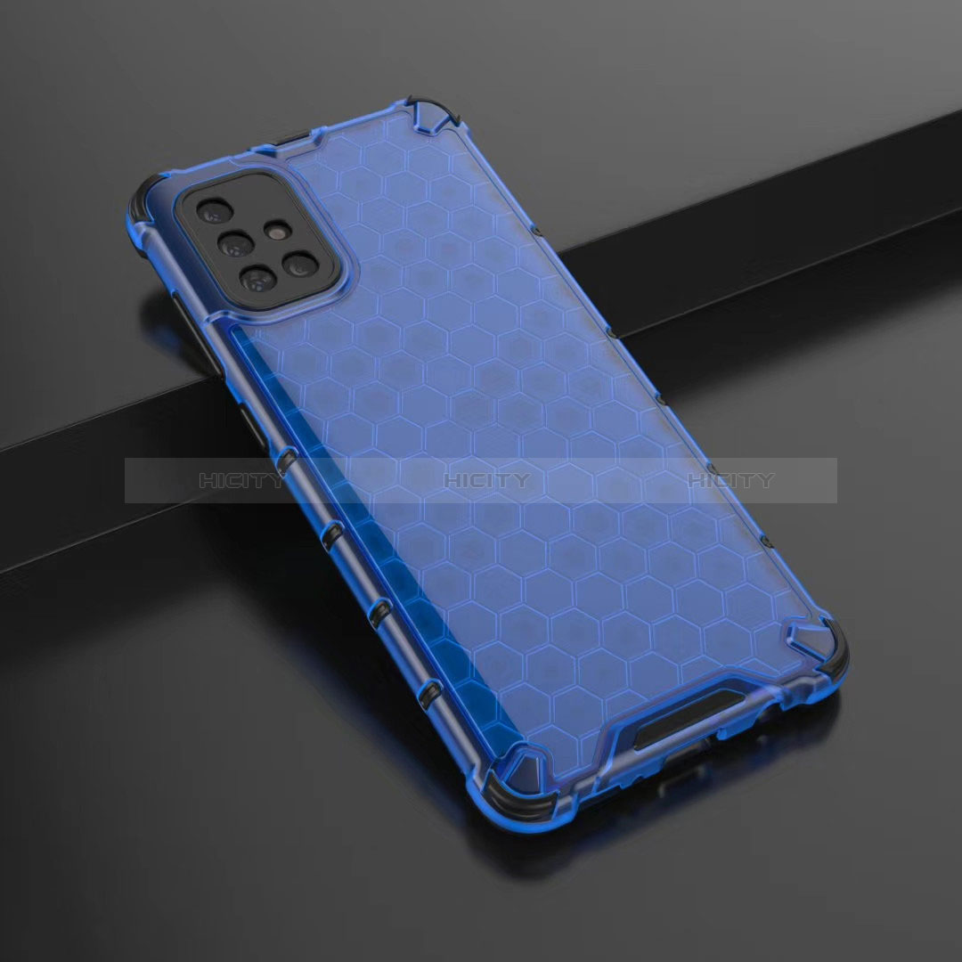 Coque Ultra Fine TPU Souple Housse Etui Transparente H02 pour Samsung Galaxy A71 4G A715 Bleu Plus