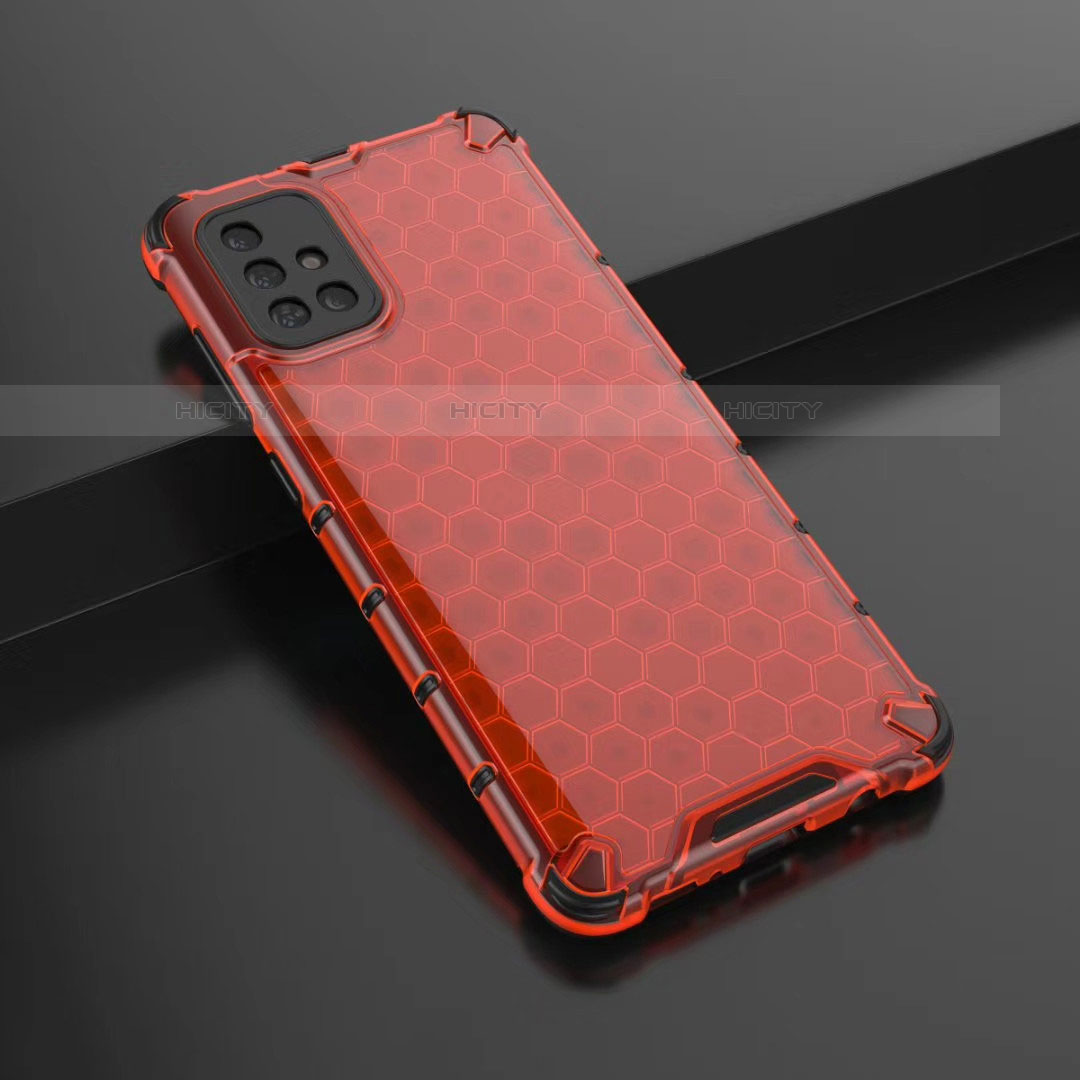 Coque Ultra Fine TPU Souple Housse Etui Transparente H02 pour Samsung Galaxy A71 5G Rouge Plus