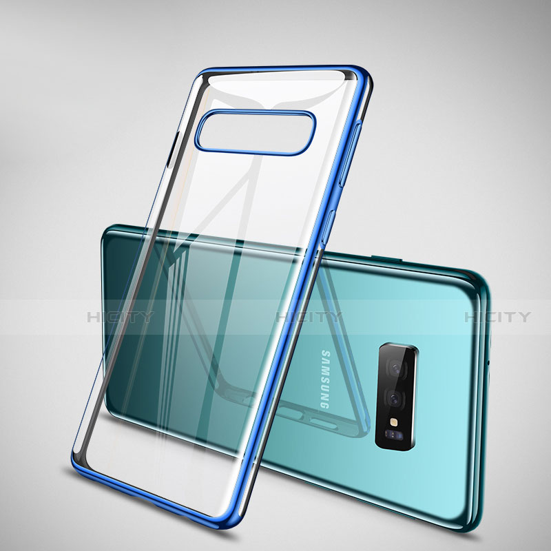 Coque Ultra Fine TPU Souple Housse Etui Transparente H02 pour Samsung Galaxy S10 5G Bleu Plus