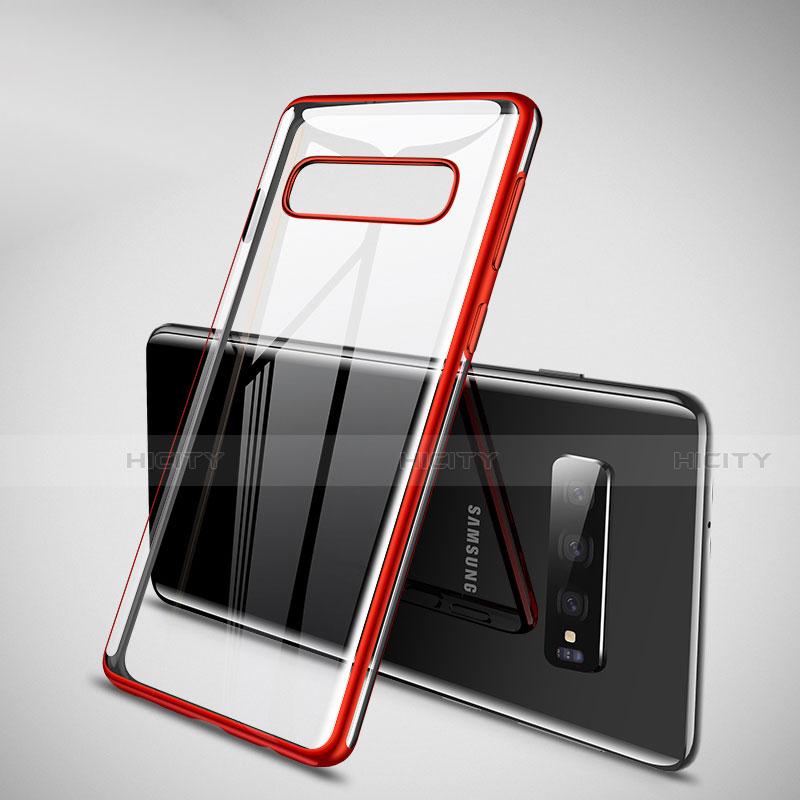 Coque Ultra Fine TPU Souple Housse Etui Transparente H02 pour Samsung Galaxy S10 5G Rouge Plus